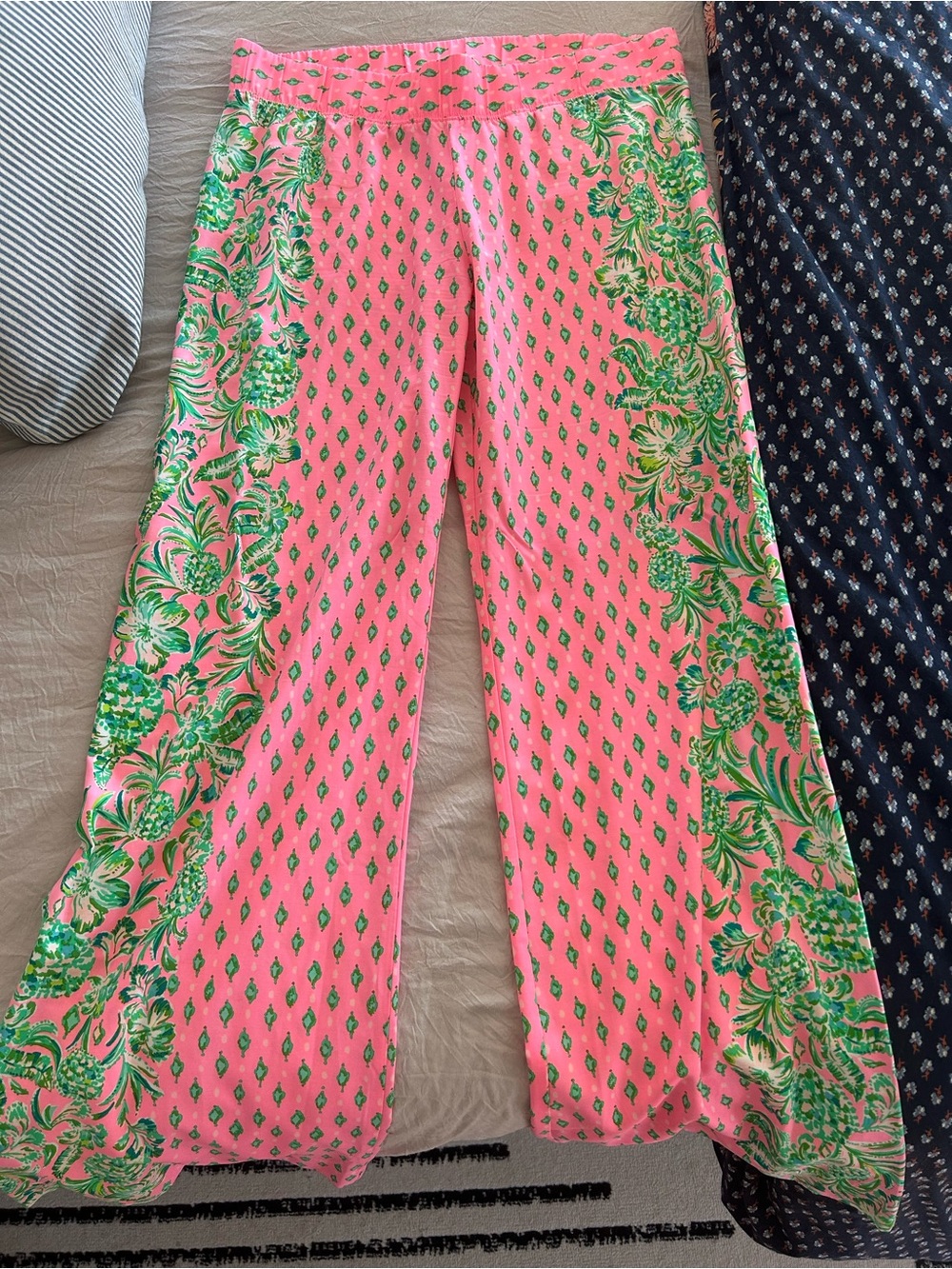 Lilly Pulitzer Bal Harbor Palazzo pants  "Pink Shandy Oh Diamond Girl"